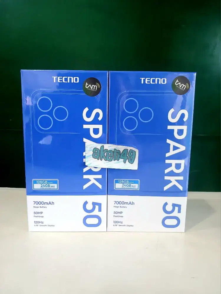 Tecno Spark 50 Helio G81 8Gb 128Gb Battery 7000mAh IP64 Resmi