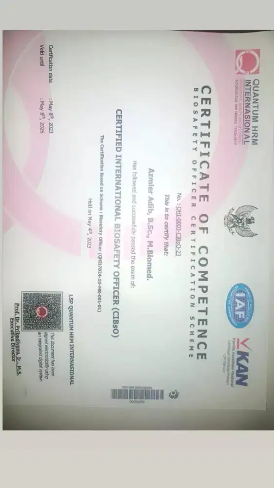 Jasa Konsultan Biosafety Laboratorium & HACCP Industri Food Beverage