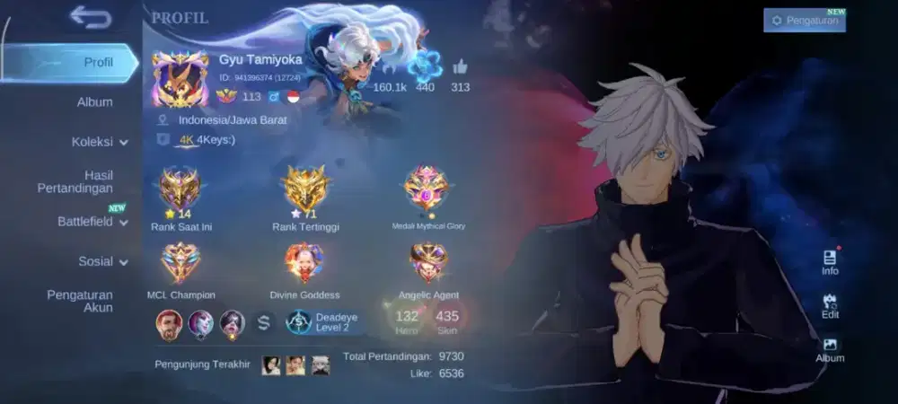 Jual Akun Ml ALKOS
