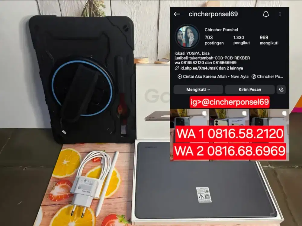 Jual tab Samsung S10 Lite 6/128 SEIN garansi free adaptor n case ARMOR