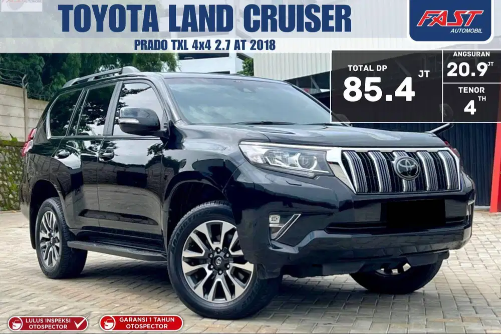 TOYOTA LAND CRUISER PRADO TXL 2018 4×4 2.7 AT LOW KM & PAJAK PANJANG