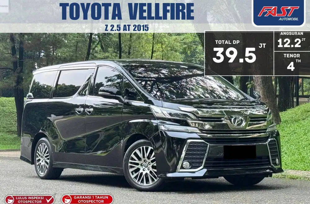 TOYOTA VELLFIRE Z 2015 2.5 AT SUNROOF CAPTAIN SEAT & PAJAK PANJANG