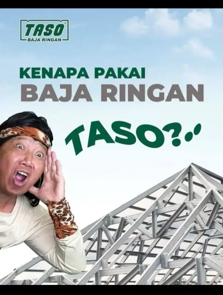 Baja ringan Taso tebal 0.75 x 75 mm terpasang