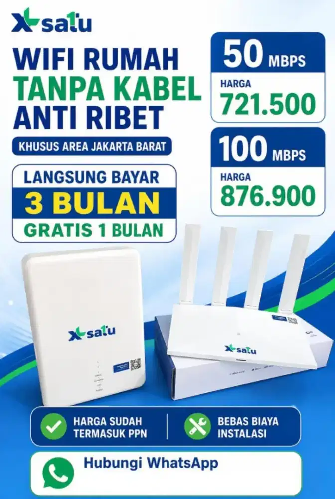 WiFi unlimited tanpa tarik kabel dari luar
