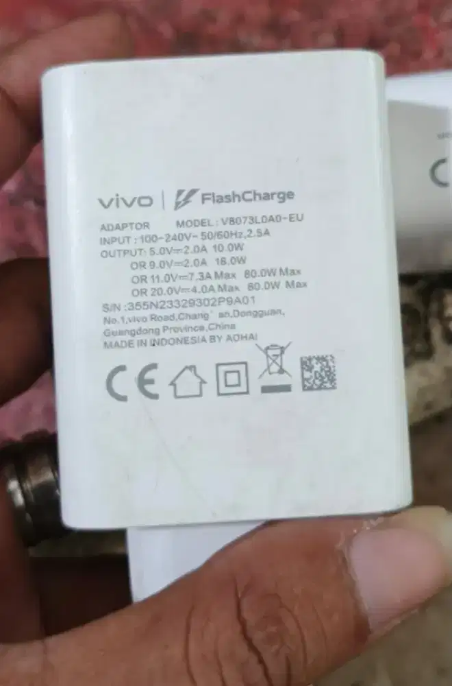 Charger vivo 80watt original fast charging bgus mulus