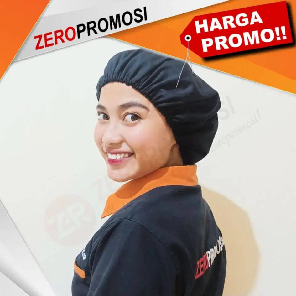 Topi Hairnet Custom Logo – Seragam Industri Profesional & Nyaman Digun