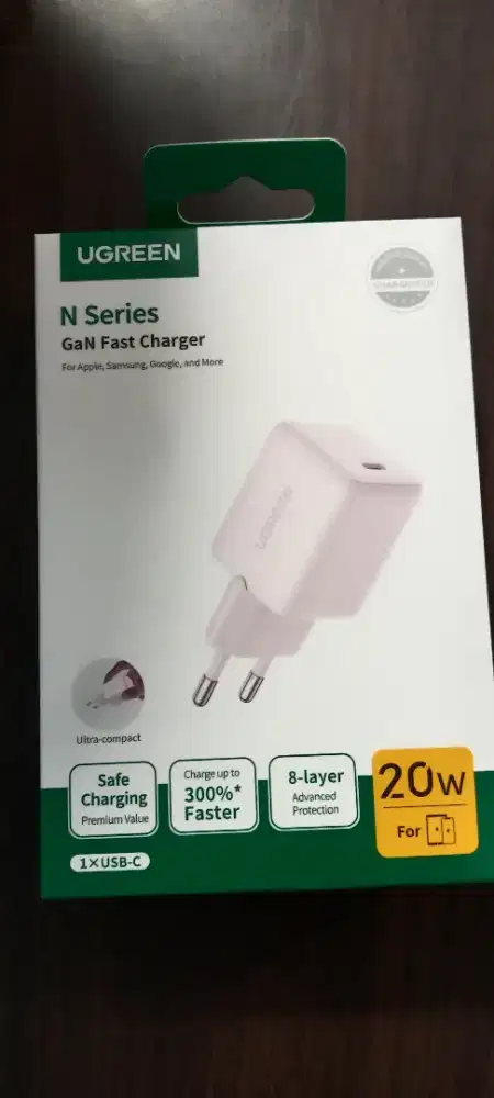 UGREEN 55556 Kepala Adaptor Charger 20W - Pink