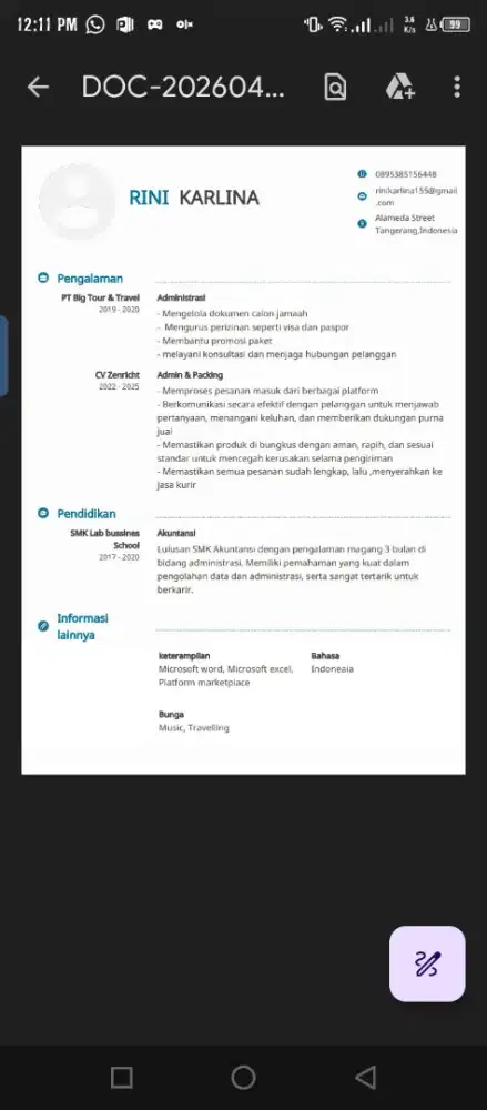 info loker bagian packing atau admin, handal marketplace