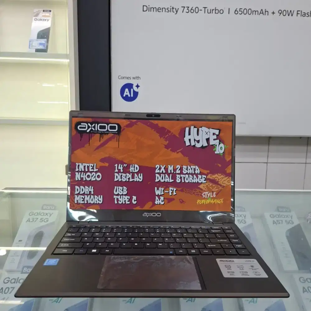 LAPTOP AXIOO BARU GARANSI RESMI RAM 8GB SSD 256GB BISA KREDIT TANPA DP