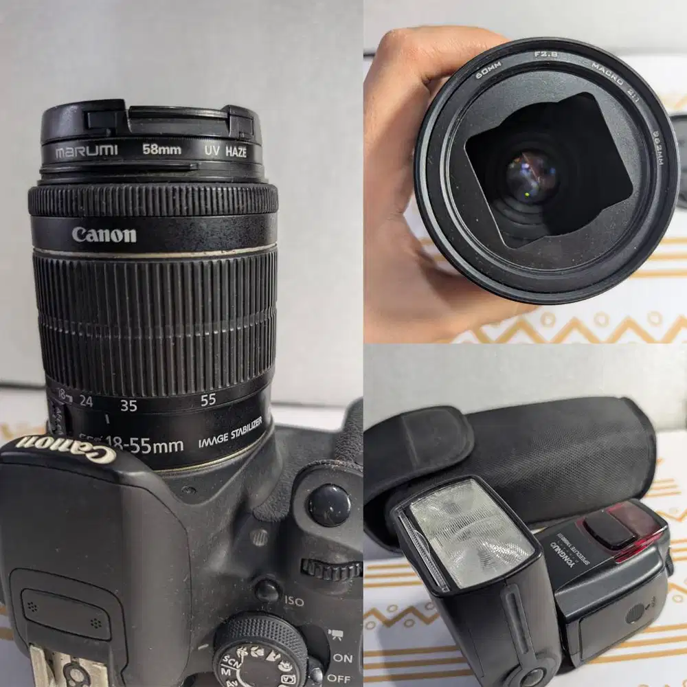 CANON EOS 700D BODY & LENSA CANON 18-55MM/ FLASH / LENSA TAMBAHAN