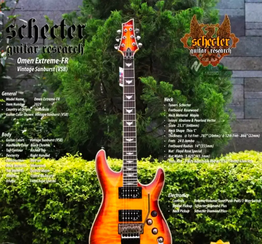 Gitar Schecter Elektrik original