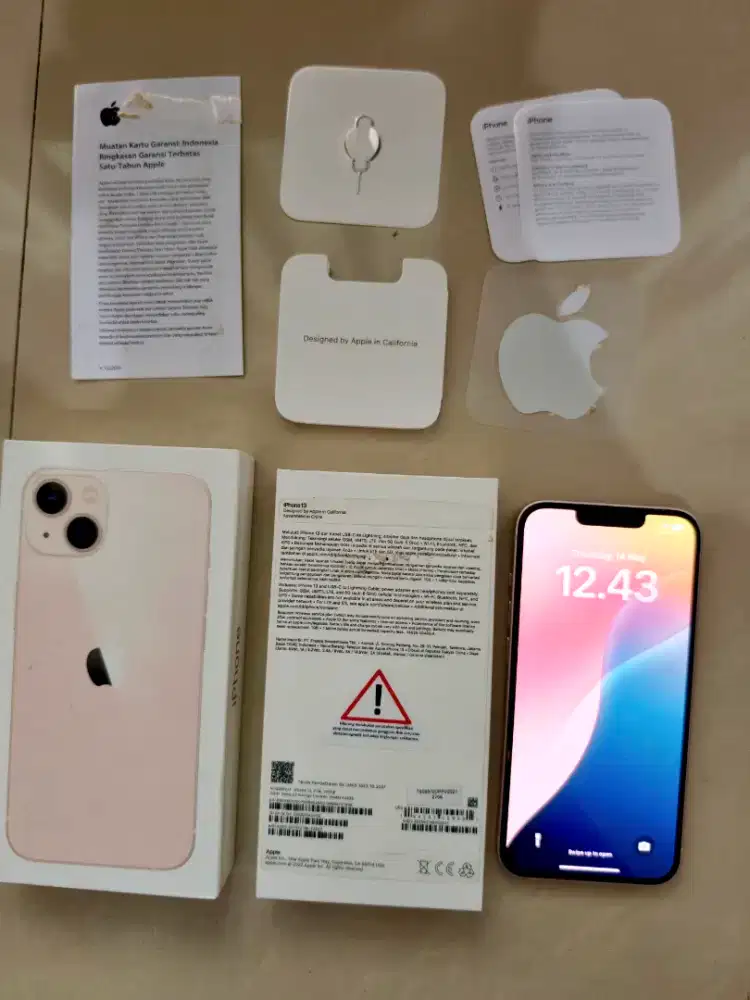 Apple iPhone 13 256GB Pink ex-ibox Mulus Bersih