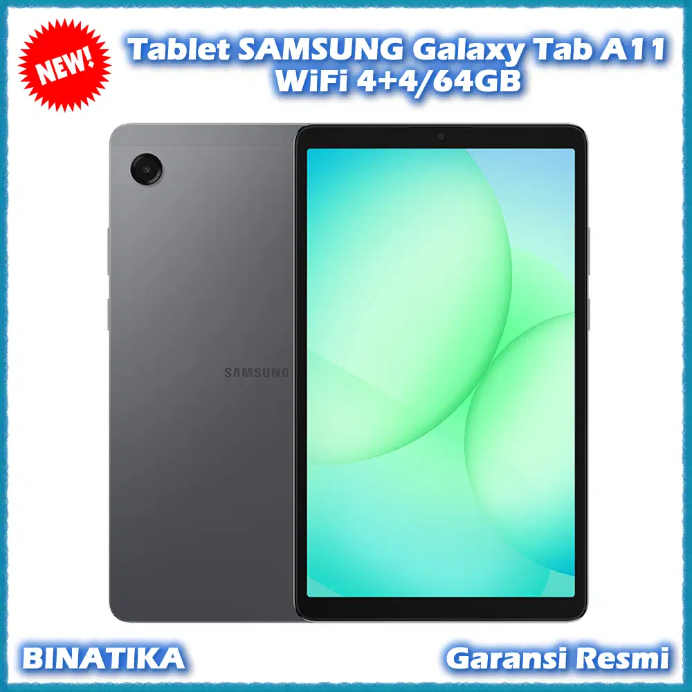 Baru - Tablet SAMSUNG Galaxy Tab A11 WiFi 4+4/64GB Garansi Resmi