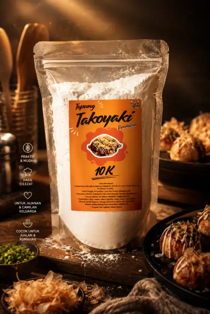 Tepung Takoyaki Premium 10K — Gurih,Lembut,Cocok Buat cemilan/Jualan!