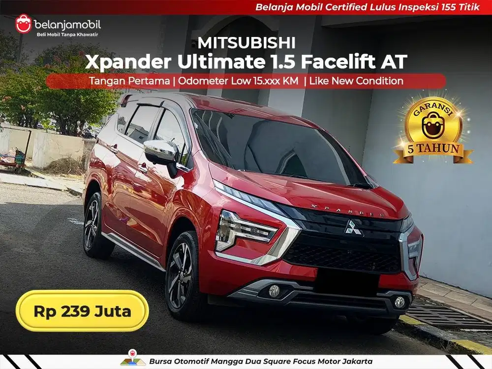 [ LOW KM 15RB ] Mitsubishi Xpander Ultimate 1.5 Facelift AT 2023/2024