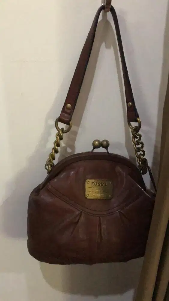 Tas wanita vintage fossil ori