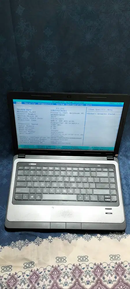 laptop notebook hp compaq presario cq43 amd apu