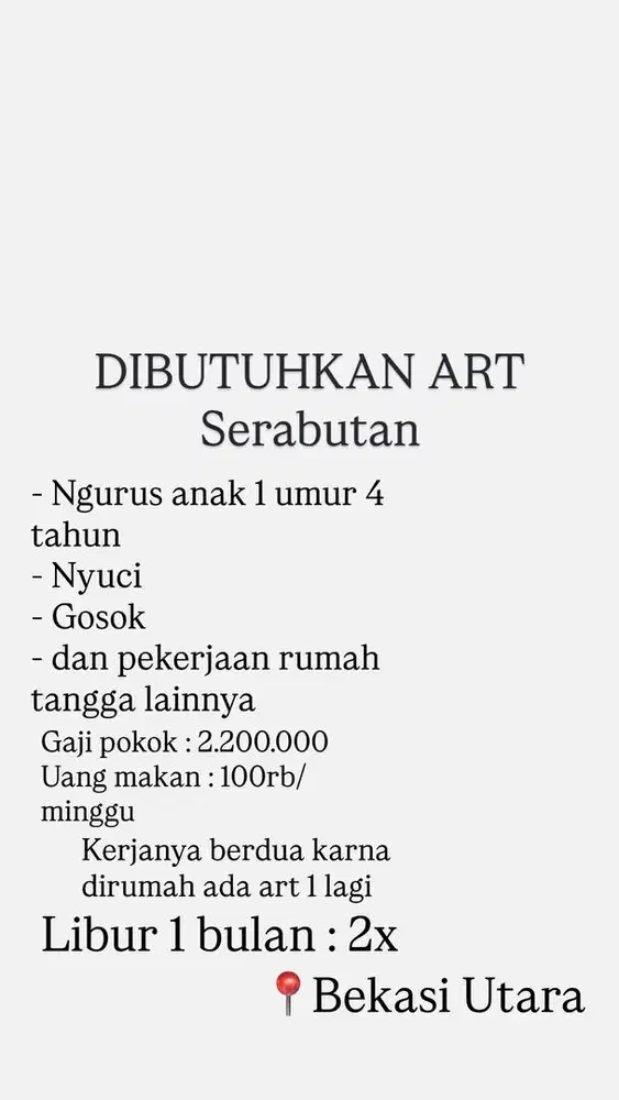 DIBUTUH KAN ART SERABUTAN
