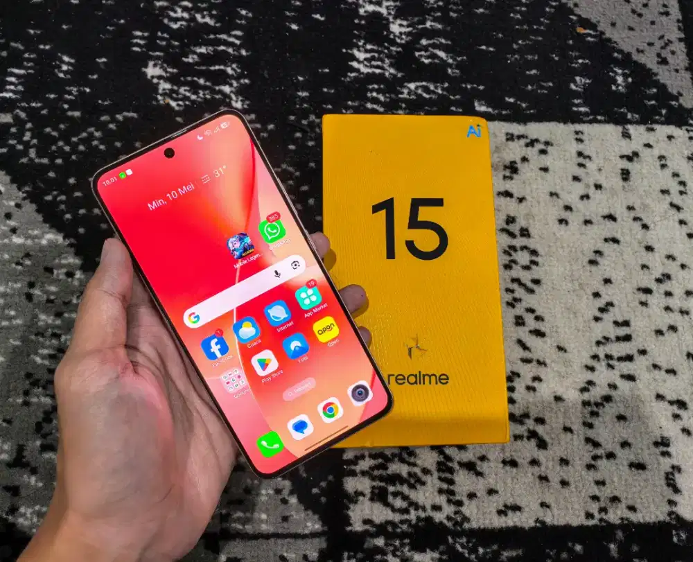 Realme 15 12/256 fullset mulus garansi loong