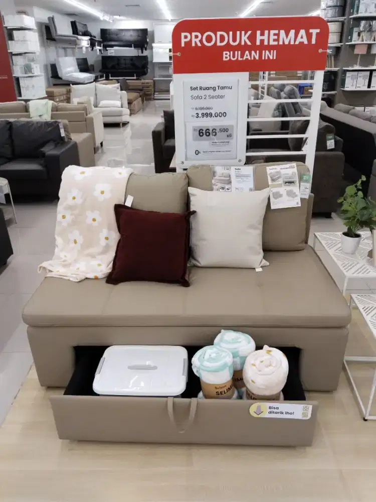 Sofa 2S penyimpanan