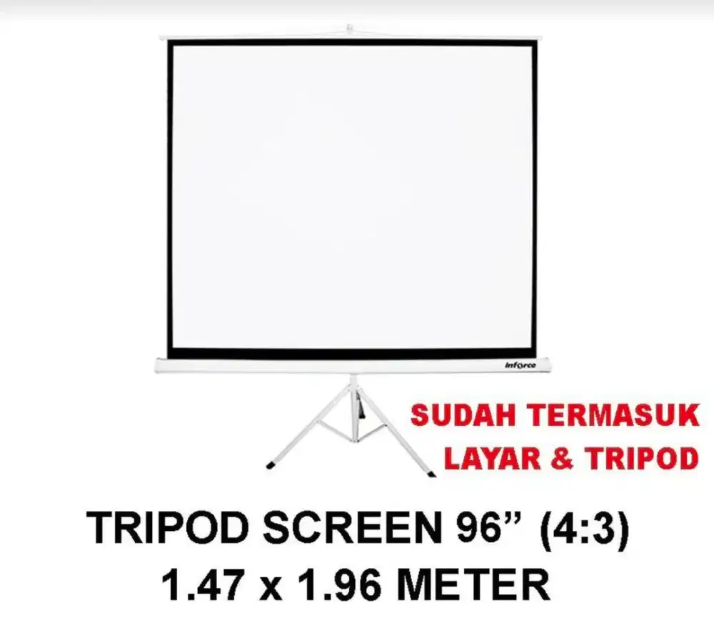Habiskan stok murah layar projektorproyektor stand tripot lantai 96 in