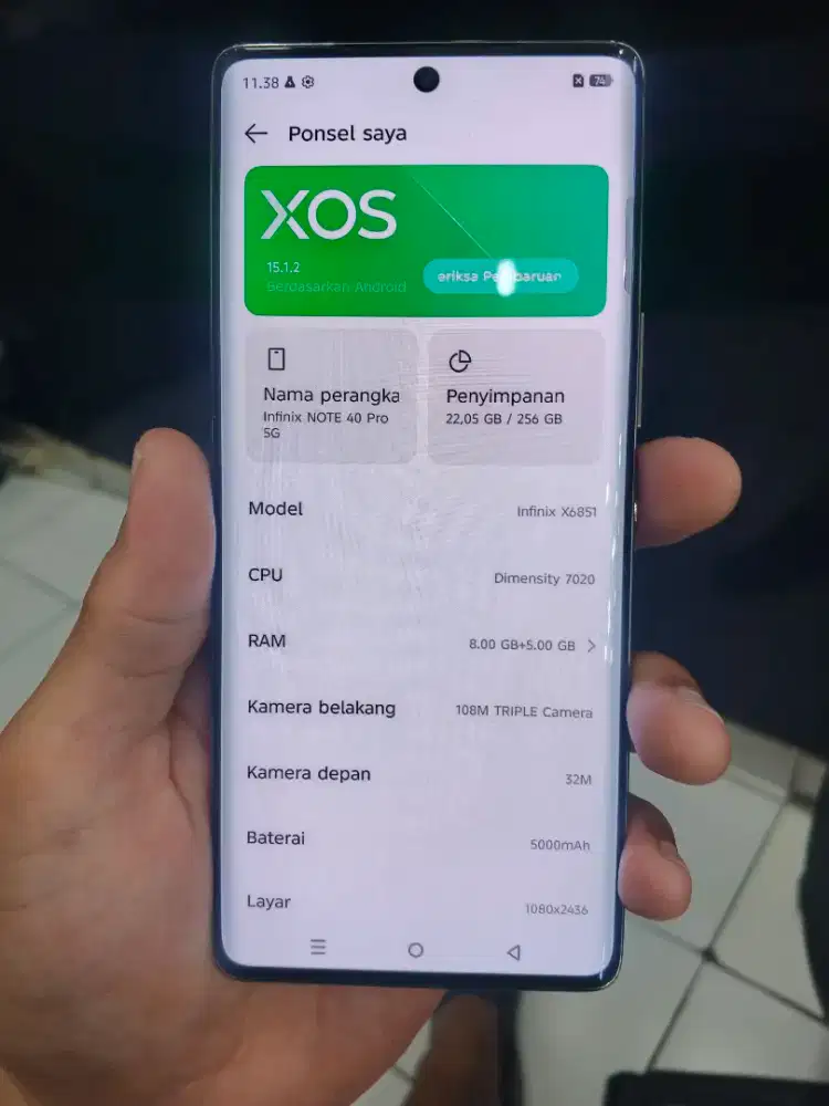 Infinix Note 40 Pro 5G 8/256 Garansi ON  Februari 2027 Fullset Ori