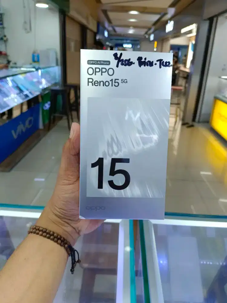Oppo Reno 15 5G 8/256 Biru NEW BNIB NO REPACK Garansi Resmi Oppo 1Thn