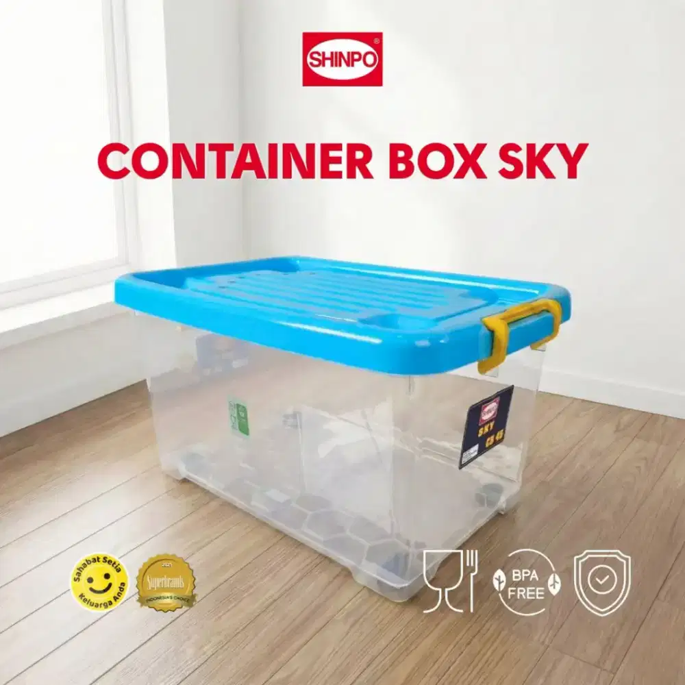 SHINPO Kontainer Plastik Dengan Roda Sky CB 45