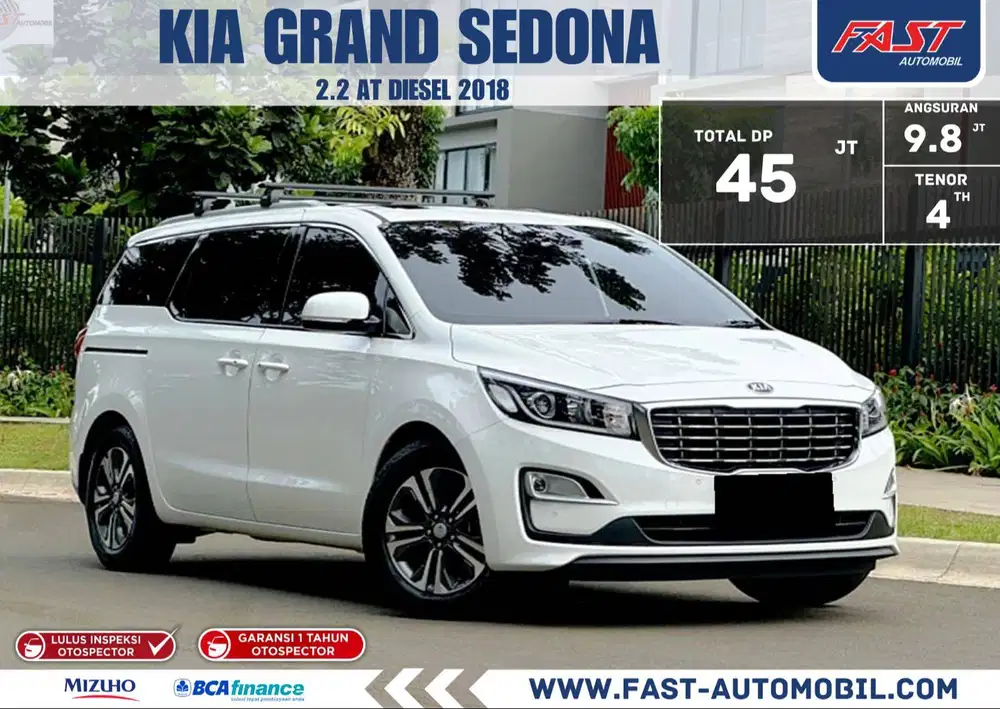KIA GRAND SEDONA 2.2 DIESEL 2018 LOW KM.46RB & PAJAK PANJANG