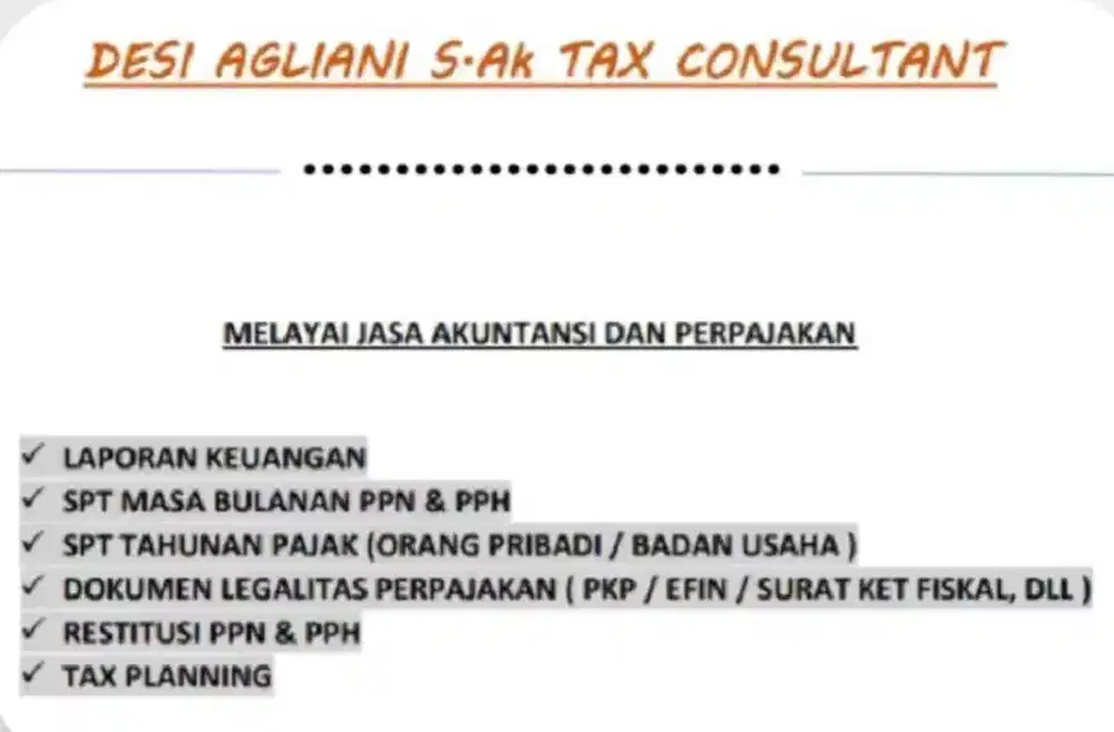 Jasa Konsultan Pajak