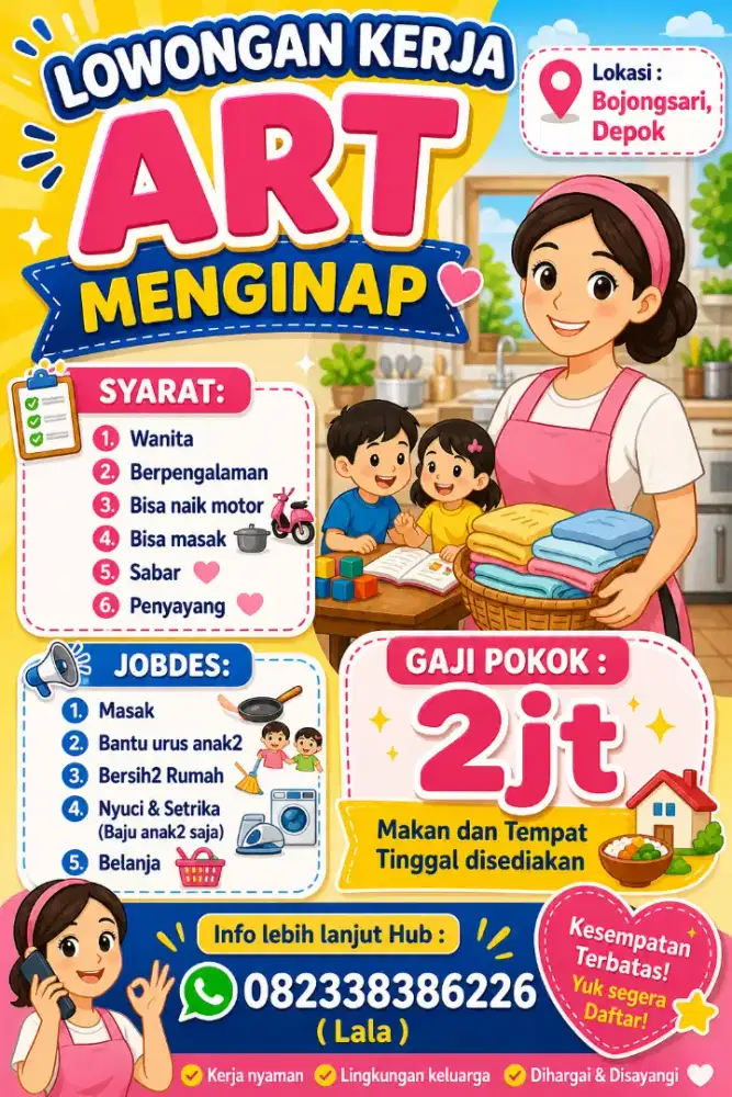 Lowongan Asisten Rumah Tangga
