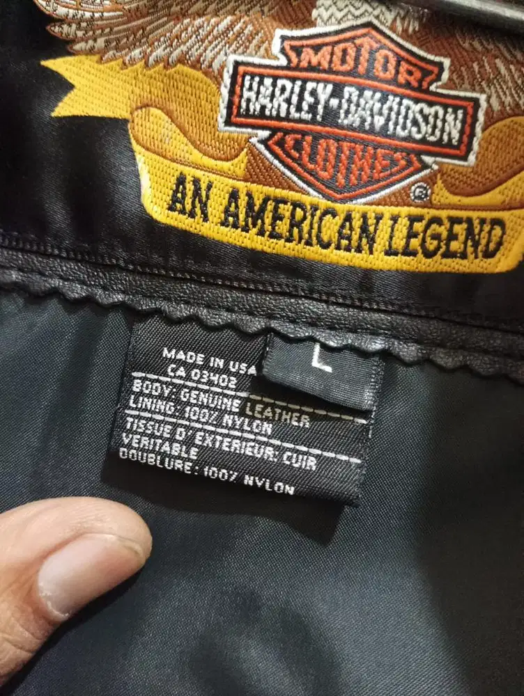Preloved Jaket Kulit Harley Davidson USA