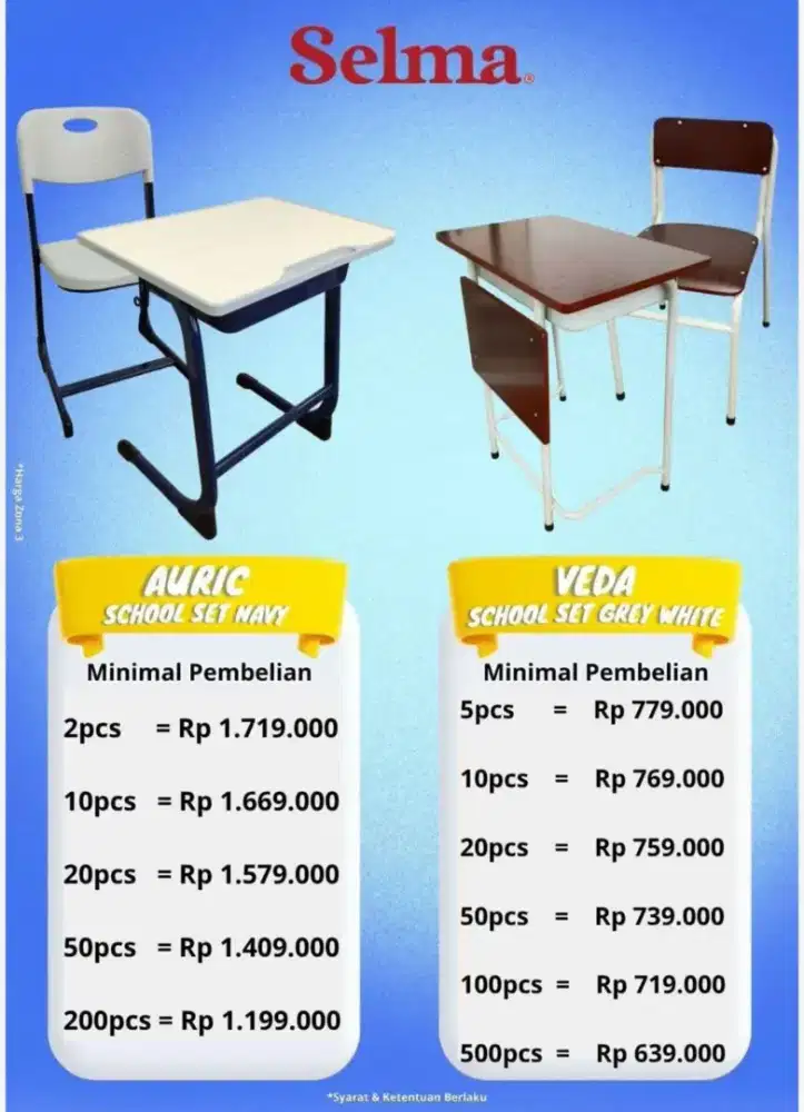 Meja belajar set