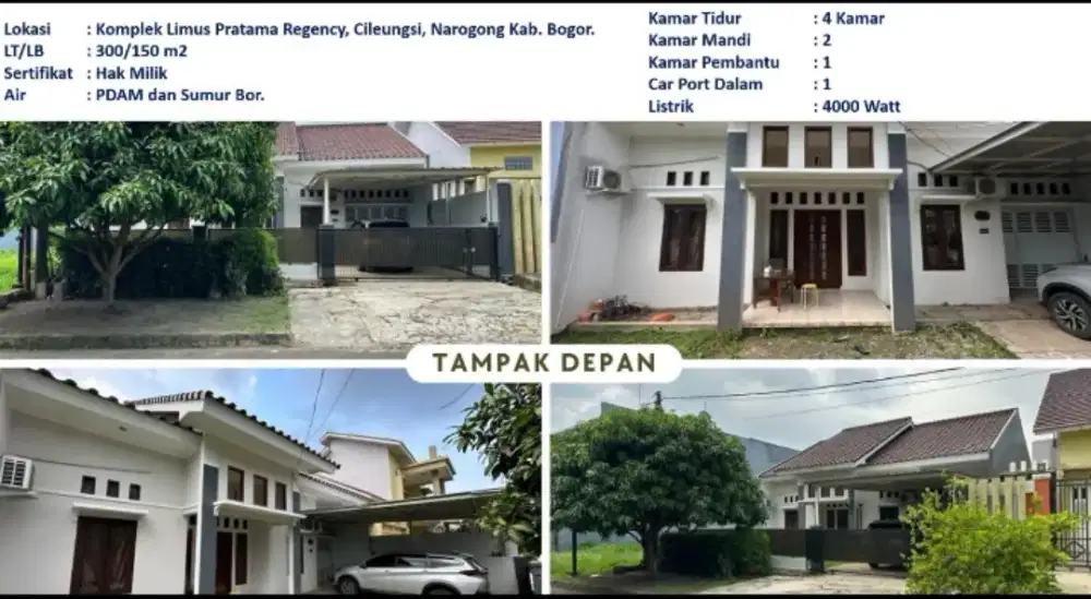 Limus Pratama| Dijual Rumah di Jln Utama Komplek Limus Pratama Regency