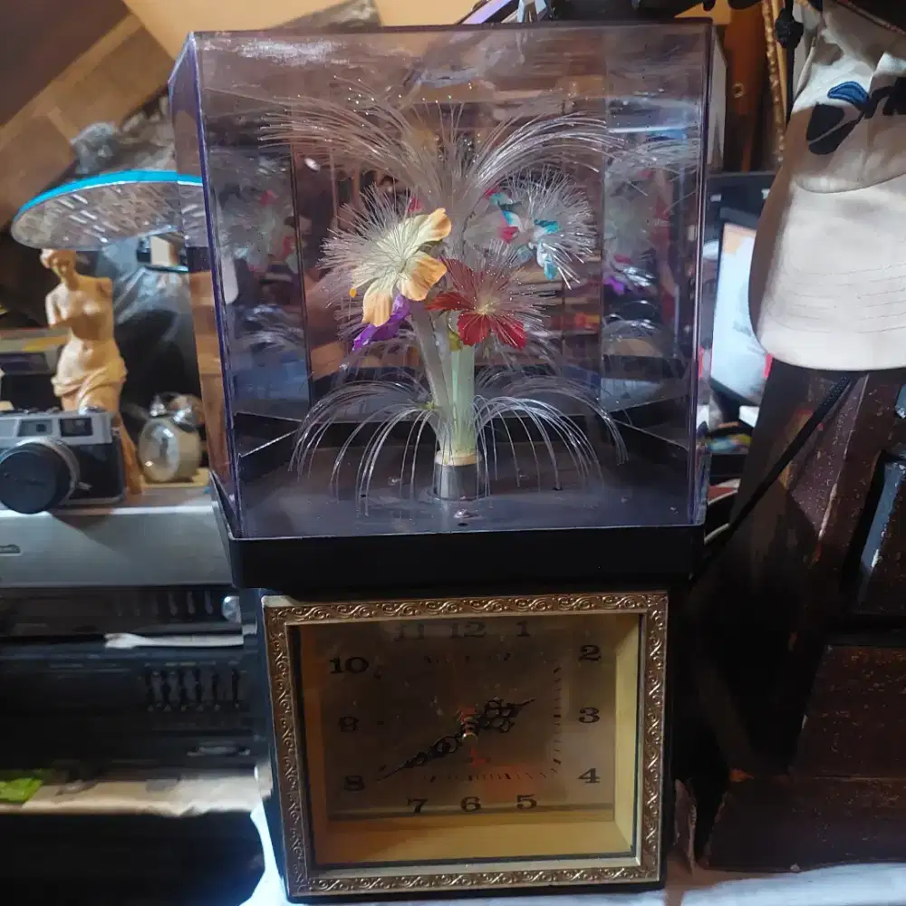 1970 vintage lampu jam putar original lama