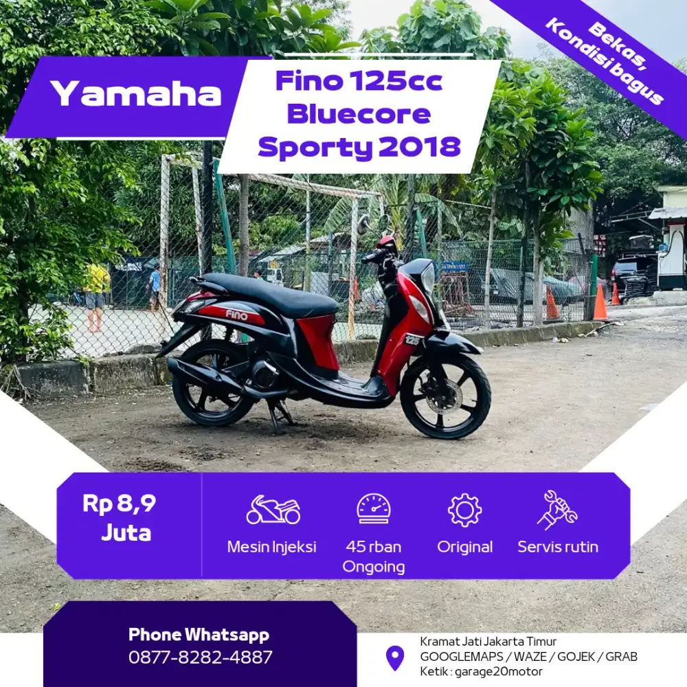 Yamaha Fino Sporty 125cc Bluecore Fi Tahun 2018