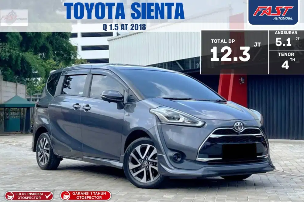 TOYOTA SIENTA Q 2018 1.5 AT KM.62RB & PAJAK PANJANG