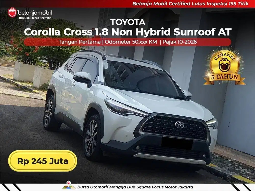 [ GARANSI 5TH ] Toyota Corolla Cross 1.8 Non Hybrid Sunroof 2020/2021