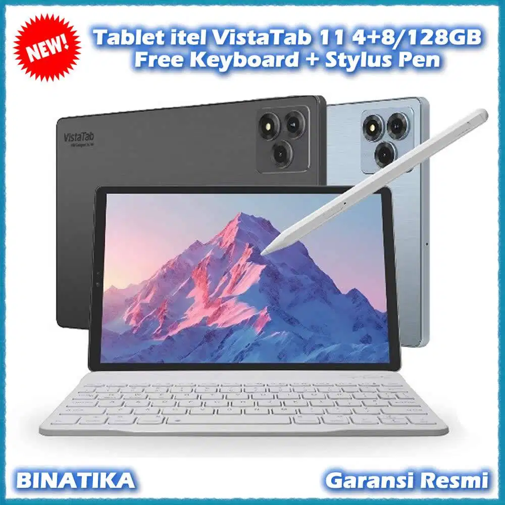 Baru - Tablet itel VistaTab 11 4+8/128GB Free Keyboard + Stylus Pen