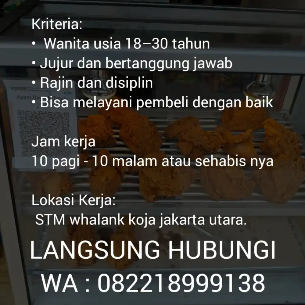 Dibutuh segera untuk ayam geprek