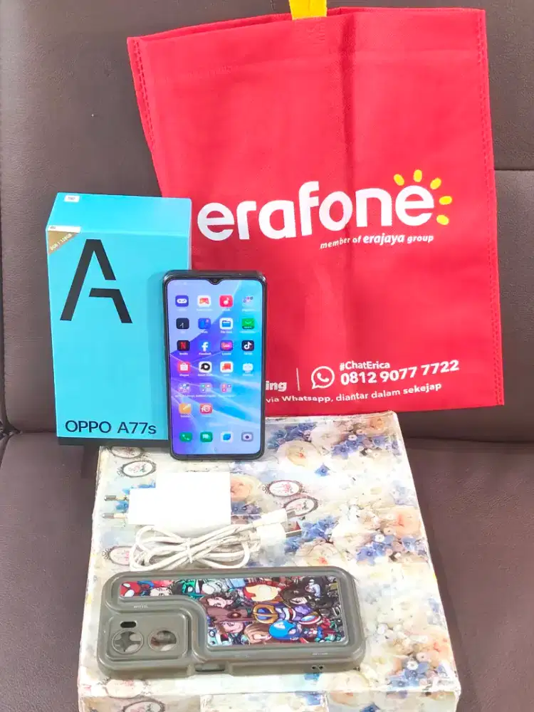 Hp Oppo A77s Ram 8+8 / 128 fulset + anti gores.