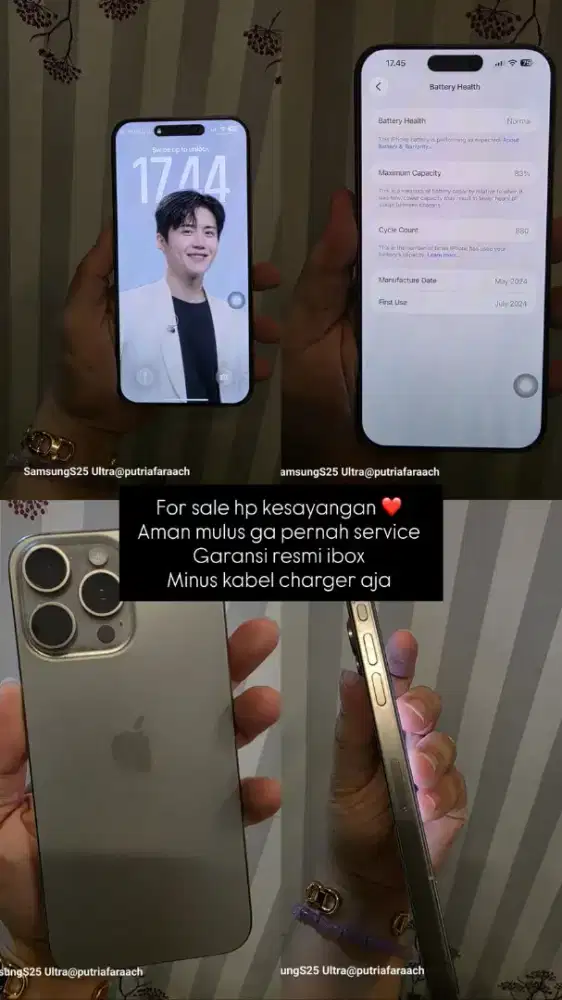 Iphone 15 PROMAX 256 gr garansi IBOX