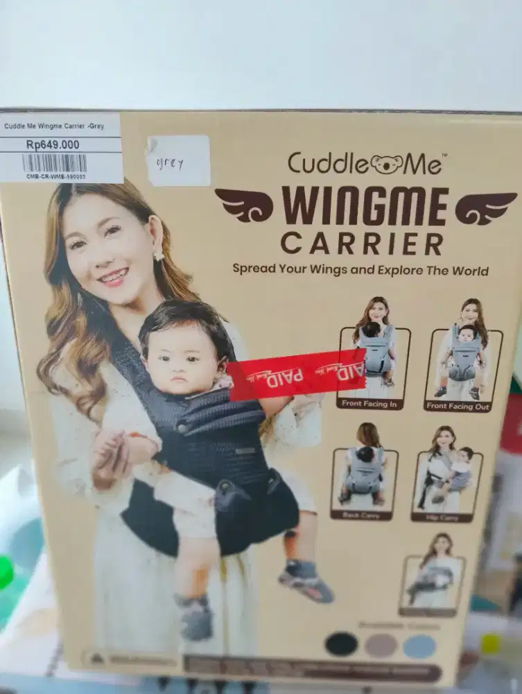 Gendongan bayi -carrier, merk wingme cuddle me