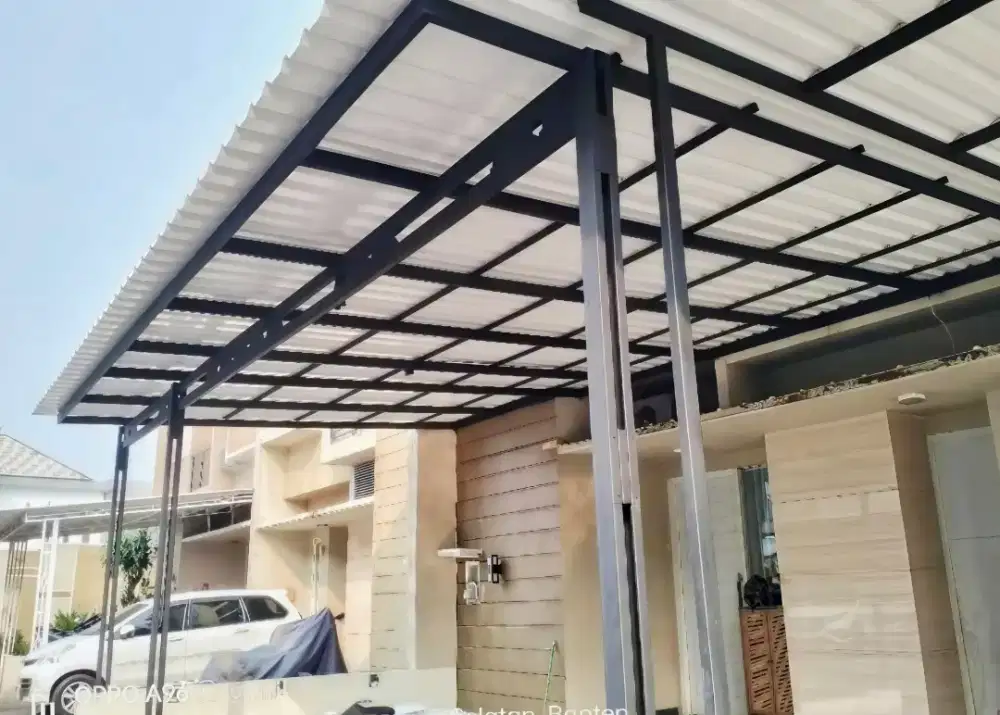 Tukang kanopi baja ringan atap alderon