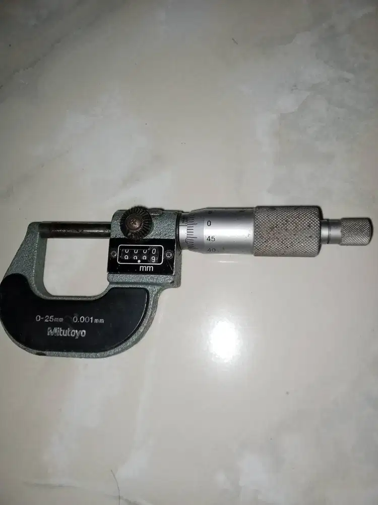 Jual mikrometer luar 0-25 mitutoyo ada penunjuk angka