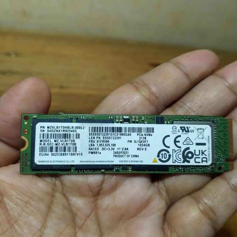 SSD Samsung 1 TB M.2 NVMe 95%