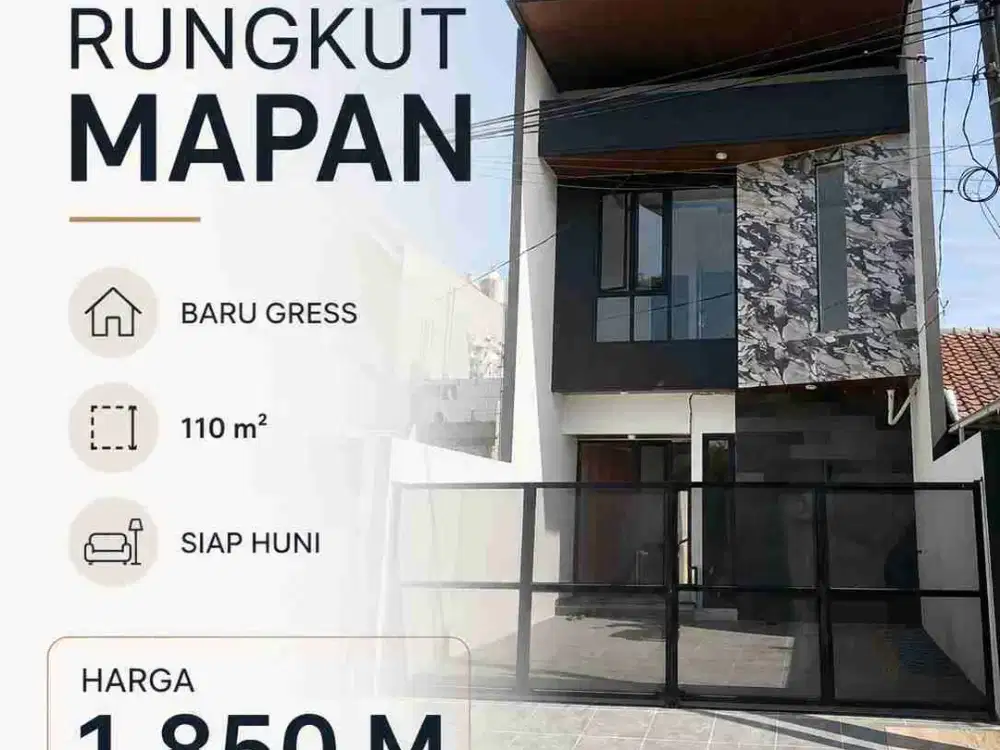 BARU GRESS‼️Rumah Rungkut Mapan Tengah