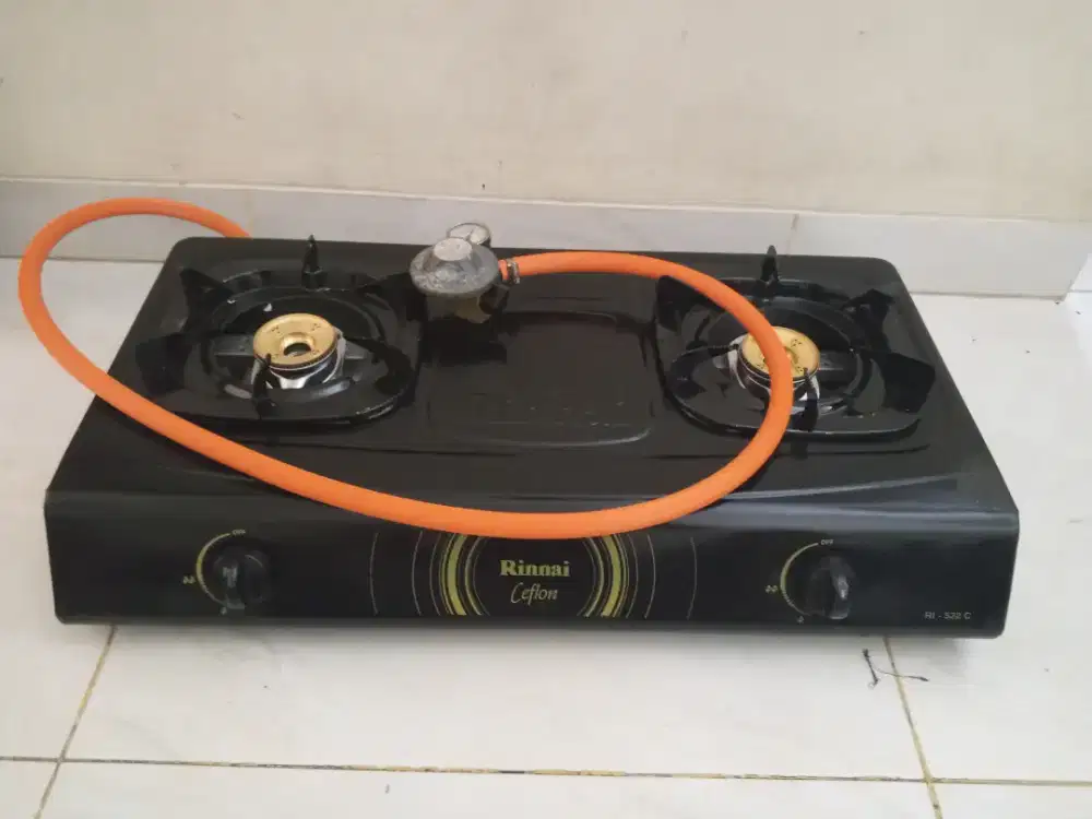 Kompor gas Rinnai 2 tungku + selang regulator
