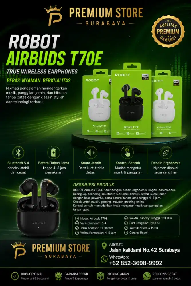 Robot airbuds T70E