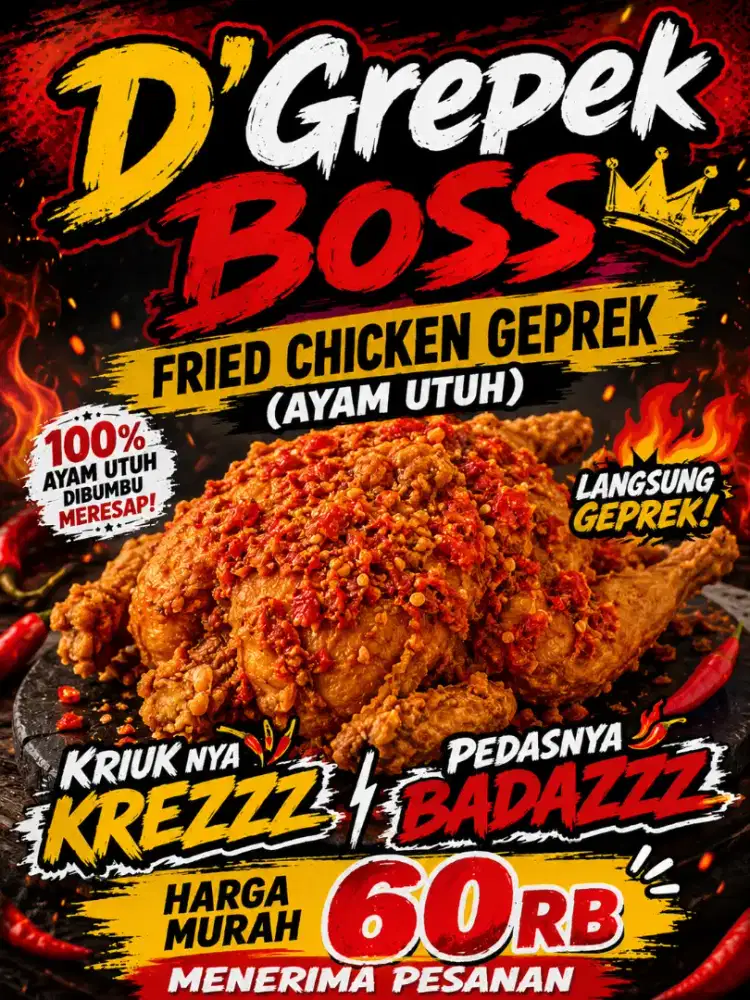 Fried chicken Greprek utuh